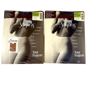 Vintage JC Penny Subtle Shaper Pantyhose Nylons Off Black 89 Women’s Average Lot